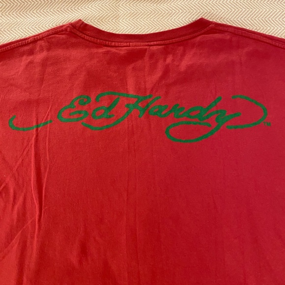 Vintage Ed Hardy by Christian Audigier Jewel Crystal Skull & Wings T Shirt - Picture 13 of 15